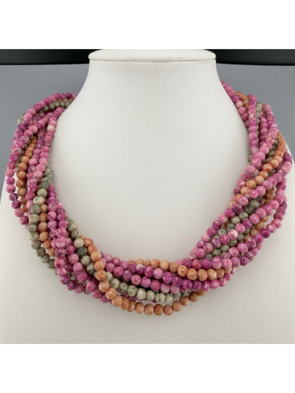 Vintage 1980s Twist-A-Beads Necklace Lot 5 Multicolor Extra Clasps Retro